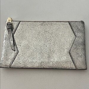 Sandro Silver and Black Clutch